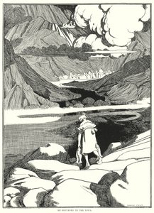 Hij keerde terug naar de stad (gravure)