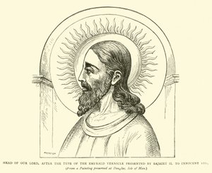 Hoofd van Onze Heer, naar het type van de Smaragden Vernicle gepresenteerd door Bajazet II aan Innocentius VIII