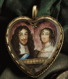 Hartvormige Charles II Herdenkingshanger door English School