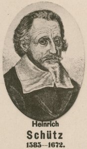 Heinrich Schutz (gravure) door English School