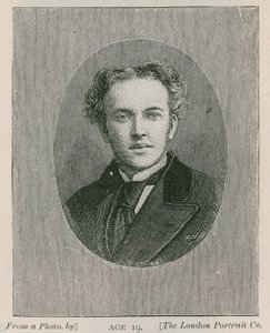 Henry Arthur Jones, toneelschrijver, 19 jaar oud door English School
