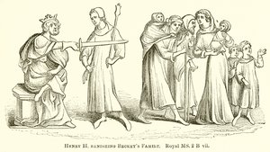 Hendrik II verbant de familie van Becket door English School