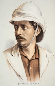 Henry Stanley FRGS, illustratie uit The Pictorial Edition of the Life and Discoveries of David Livingstone door J. Ewing Richie, uitgegeven door A. Fullarton & Co., 1876 door English School