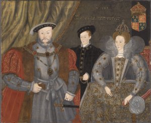 Hendrik VIII, Elizabeth I en Edward VI door English School