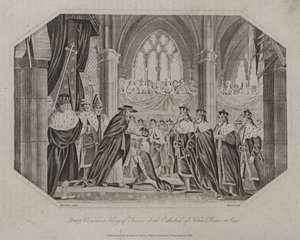 Hendrik VI gekroond tot koning van Frankrijk in de kathedraal van Notre Dame in Parijs, 1431