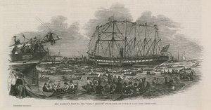 Bezoek van Hare Majesteit aan het stoomschip Great Britain door English School