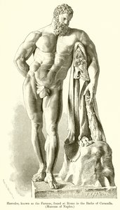 Hercules, bekend als de Farnese, gevonden in Rome in de Thermen van Caracalla