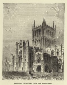 Hereford Kathedraal vanuit het noordwesten