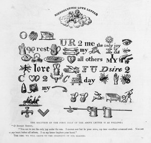 Hiërogliefische Liefdesbrieven, c. 1893 door English School