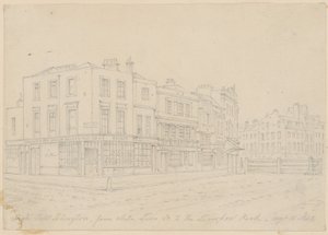 High Street Islington, van White Lion Street, naar de Liverpool Road, 16 augustus 1843 door English School