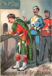 Hooglander militair, kerstkaart door English School