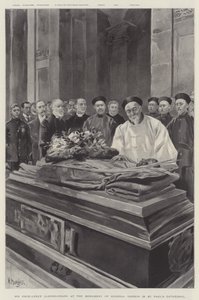 Zijne Excellentie Li-Hung-Chang bij het monument van generaal Gordon in de St. Paul