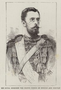 Zijne Koninklijke Hoogheid de Kroonprins van Zweden en Noorwegen (gravure)
