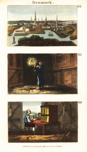 Historische uitzichten van Denemarken door English School