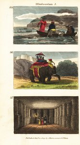Historische uitzichten van Hindoestan (India) door English School