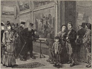 Vakantiemensen in de National Gallery door English School