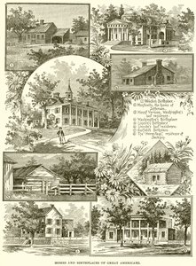 Huizen en geboorteplaatsen van grote Amerikanen