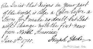 Eerwaarde Kolonel Joseph Yorke door English School