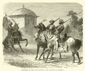 Ruiters van de lijfwacht van de Gaikwar van Baroda door English School