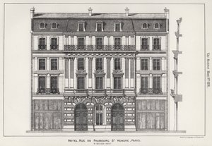 Hotel, Rue Du Faubourg St Honore, Parijs door English School