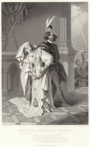 Hotspur en Lady Percy, Koning Hendrik IV, Deel I, Act II, Scene III door English School