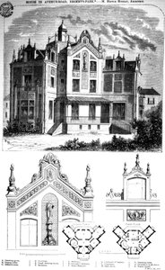 Huis in Avenue Road, Regents Park, ontworpen door Hector Horeau, 1859 door English School