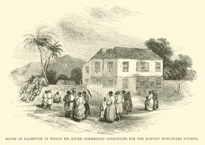 Huis in Falmouth waar Mr Knibb begon met de werkzaamheden voor de Baptisten Zendingsgenootschap