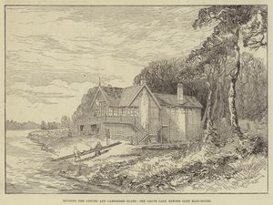 Het onderbrengen van de Oxford en Cambridge boten, het botenhuis van de Grove Park Roeivereniging door English School