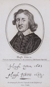 Hugh Peter, Engelse puriteinse predikant, politicus en parlementaire soldaat in de Burgeroorlog door English School