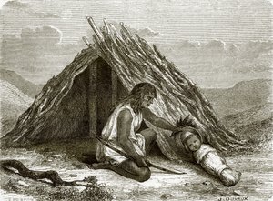 Hut van Chimehwhueb Indianen