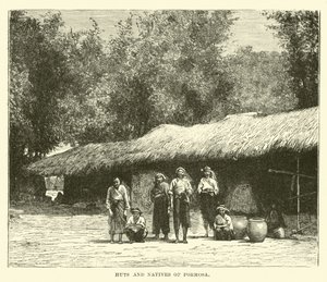 Hutten en inboorlingen van Formosa door English School