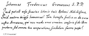 I F Gronovius door English School