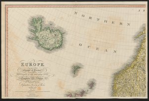 IJsland en Noorwegen, uit Europa, beschrijvend alle veranderingen van Gebied, samen met hun afwijkingen in de grenslijnen van de verschillende Rijken en Staten, overeengekomen en bevestigd door het definitieve verdrag van Parijs, 20 november 1815, gepublic door English School