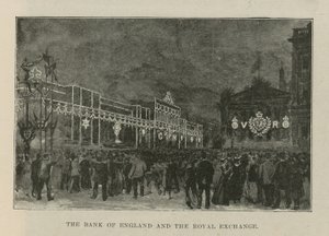 Verlichtingen en versieringen in de City of London door English School