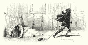 Illustratie voor Les Huguenots door Giacomo Meyerbeer (gravure)