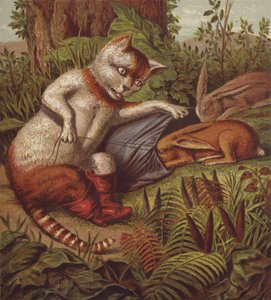 Illustratie voor De Gelaarsde Kat door English School