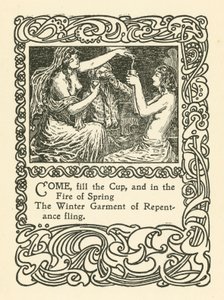 Illustratie voor Rubaiyat van Omar Khayyam door English School