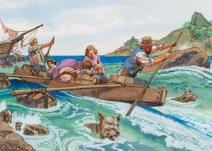 Illustratie voor Swiss Family Robinson door English School