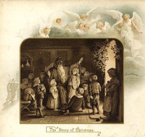 Illustratie voor De komst van de Kerstman door English School
