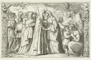 Illustratie voor De Pelgrimsreis van John Bunyan door English School