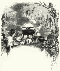 Illustratie voor het ballet, La Sylphide (gravure) door English School