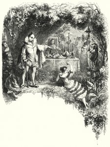 Illustratie voor het ballet, Le Diable boiteux, of De Duivel op Twee Stokken (gravure) door English School