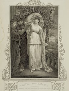 Illustratie uit Troilus en Cressida, Act III, Scene 2, door William Shakespeare (1564-1616) door English School