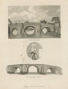 Illustraties die de Bow Bridge afbeelden door English School