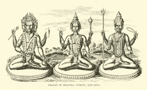 Beelden van Brahma, Vishnu en Siva