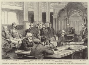 "Imperial Federation" in Australië, de recente bijeenkomst in Melbourne van vertegenwoordigers van de verschillende koloniën door English School