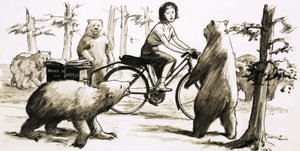 In 1957 bereikte de tengere Louis Sutherland haar ambitie om de wereld rond te fietsen door English School