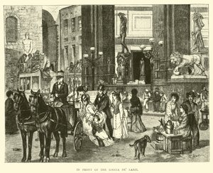 Voor de Loggia de Lanzi