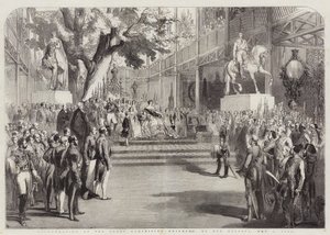 Inhuldiging van het Grote Tentoonstellingsgebouw door Hare Majesteit door English School