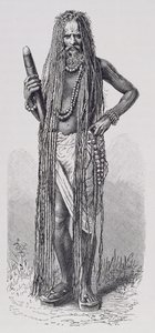 Indiase fakir, uit De Geschiedenis van de Mensheid, Vol.III, door Prof. Friedrich Ratzel, 1898